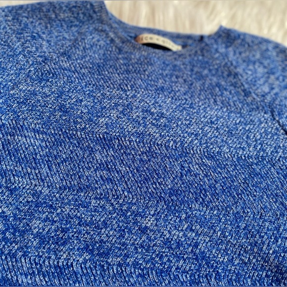 Alice + Olivia Solange Herringbone Knit Merino Wool Sweater Crop Top - Picture 3 of 7